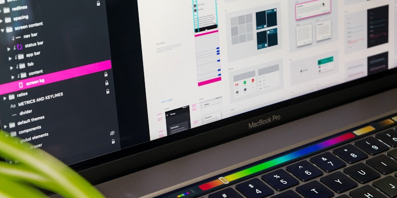 macbook pro displaying computer icons
